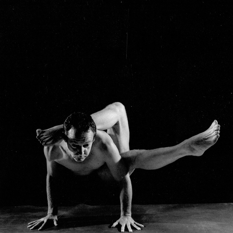 Brian Cooper in astavakrasana, studio study